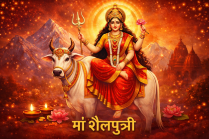 Maa Shailputri Navdurga first form riding bull Navratri day 1 goddess