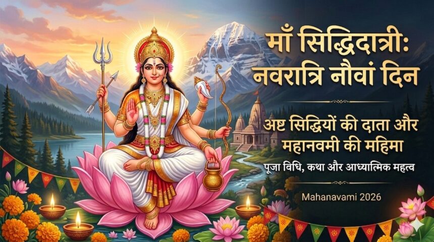 माँ सिद्धिदात्री का दिव्य स्वरूप, अष्ट सिद्धियों की दाता - नवरात्रि नौवां दिन महानवमी विशेष